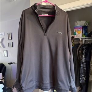Men’s XXL Callaway Men's Charcoal Gray Half-Zip Performance Pullover